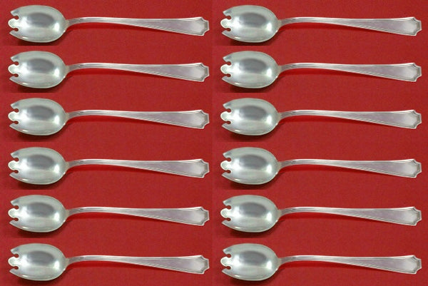 Fairfax by Durgin-Gorham Sterling Silver Ice Cream Dessert Fork Custom Set 12pcs