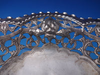 Middle Eastern Sterling Silver Compote with Swing Handle Pierced Engraved #6499