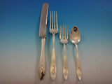 Buckingham Narrow by Shreve Sterling Silver Massive Flatware Set Service F mono