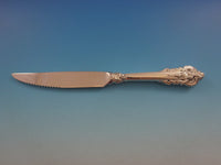 Grande Baroque Wallace Sterling Silver Steak Knife Set 4pc Custom 9 1/4" Serrate