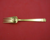 Hampton by Tiffany and Co Sterling Silver Cold Meat Fork Vermeil Pierced 9 1/8"