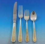 Golden Calvert Engraved by Kirk-Stieff Sterling Silver Flatware Set Service 48pc