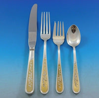 Golden Calvert Engraved by Kirk-Stieff Sterling Silver Flatware Set Service 48pc