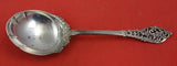 Trianon Pierced by Dominick and Haff Sterling Silver Berry Spoon w/Flower 8 1/4"
