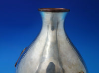 Mixed Metals Gorham Sterling Silver Vase Applied Leaf & Ladybug Aesthetic #6247