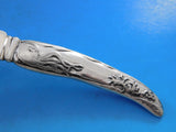 Lap Over Edge Acid Etched Tiffany Sterling Silver Fish Knife Octopus Sea 7 7/8"