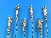 Apollo by Gorham Sterling Silver Set 12 Coffee Spoons 4 1/4" Figural Victorian