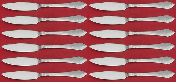 Continental by Georg Jensen Sterling Silver Fish Knife #062 FH Set of 12 8 1/4"