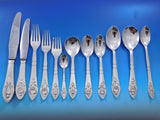 Fuchsia by Georg Jensen Klokke Sterling Flatware Set for 12 Dinner 148 Pieces