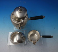 Beaded by Georg Jensen Sterling Silver Chocolate Pot Set 3pc #187 (#5925)