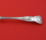 Kings by George Adams English Sterling Silver Serving Spoon / Dinner w/Crest Hat