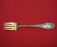 Chrysanthemum by Durgin Sterling Silver Ramekin Fork Gold Washed 5 1/4" Antique