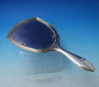 Dominick and Haff Enameled Sterling Silver Hand Mirror #T3602 10 1/2" (#5884)