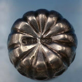 GW George Wish English Sheffield Sterling Silver Pepper Shaker Thistle (#6652)