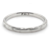 18k White Gold Wedding Band Ring Size 6.5 Jewelry (#J7284)