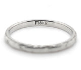 18k White Gold Wedding Band Ring Size 6.5 Jewelry (#J7284)