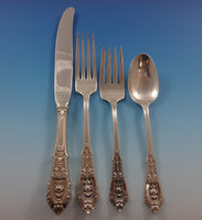 Rose Point by Wallace Sterling Silver Flatware Set For 12 Service 65 Pieces