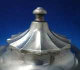 Hungarian .800 Silver Tea Caddy Round Fluted 5 1/2" Tall x 5" 13.9 ozt. (#5527)