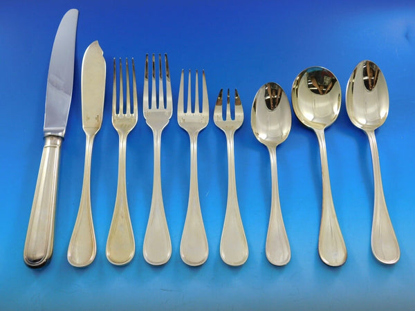 Albi by Christofle Vermeil France Silverplated Flatware Service Set 54 pieces