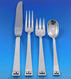 Chinese Key by Allan Adler Sterling Silver Flatware Set 8 Service 42 pcs Dinner