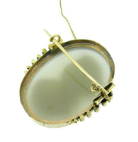 14k Rose Gold Victorian Stone Cameo Pin (#J333)