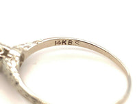 14k Yellow Gold Antique .47ct Genuine Natural Diamond Engagement Ring (#J5281)