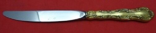 Strasbourg Gold By Gorham Sterling Silver Place Size Knife 9 1/4"