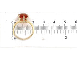 14k Yellow Gold 4 Carat Vibrant Orange Genuine Natural Citrine Ring (#J6797)