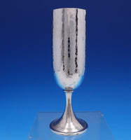 Buccellati Italian Sterling Silver Champagne Flute Hammered 7" x 1 1/2" (#7644)
