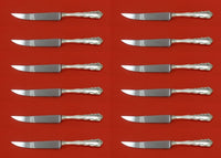 Shenandoah by Wallace Sterling Silver Steak Knife HHWS Set of 12 Custom 8 1/2"