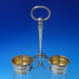 Beaded by Georg Jensen Sterling Silver Condiment Caddy Gold washed #134 (#6134)