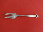 Chased Danish Gold by Unknown Sterling Silver Salad Fork with 14k Inlay 5 7/8"