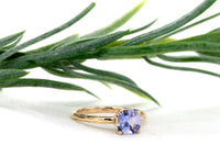 14k Yellow Gold .94ct Genuine Natural Ceylon Blue Sapphire Ring 6.75 (#J7318)