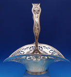 JE Caldwell Sterling Silver Fruit Basket with Swing Handle Daisy Flowers (#8415)
