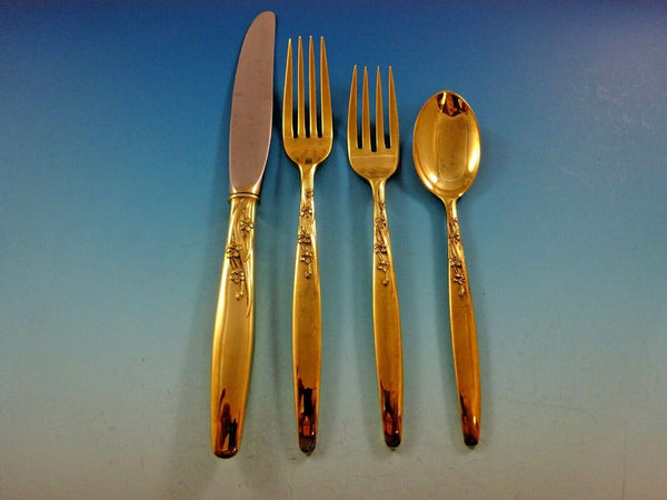 Summer Song Vermeil by Lunt Sterling Silver Regular Size Place Setting(s) 4pc