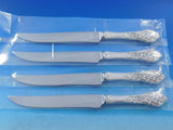 Florentine Lace by Reed and Barton Sterling Steak Knife Set Texas Sized Custom
