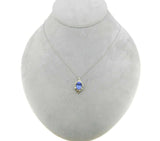 High Quality 14k Gold 2.15ct Genuine Natural Tanzanite Pendant w/Diamonds #J1709