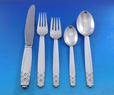 Mayan by Georg Jensen Sterling Silver Flatware Set 8 Service 41 pcs Dinner Rare