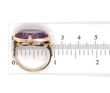 14k Rose Gold Ring with a Color Changing Synthetic Lab-Created Stone (#J7222)