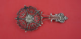 Pattern Unknown by Shiebler Sterling Ornamental Spoon pierced w/ flowers 5 5/8"