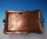 Mixed Metals by Tiffany and Co Copper Sterling Silver Tray 3-D Ram Acorns #5035