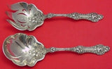 Old Orange Blossom by Alvin / Gorham Sterling Silver Salad Serving Set 2pc Orig.