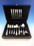 Basket of Flowers by D&H Sterling Silver Flatware Set Service 40 pcs M Monogram