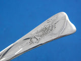 Lap Over Edge Acid Etched by Tiffany Sterling Silver Teaspoon Cicada Bugs 6"