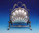 Antique Victorian English Silverplate Scallop Shell Bun Warmer Pierced (#9223)