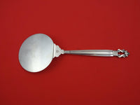 Acorn by Georg Jensen Sterling Tomato Server hammered engraved flower 8 7/8"