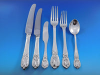 Blossom by Carl Poul Petersen Sterling Silver Flatware Set Dinner Service 69 pcs