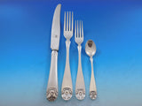 Hammered Shell Hamret Skjell by J Tostrup Norway 830 Silver Flatware Set Service