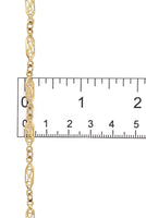 18k Yellow Gold Handmade European Chain Necklace Jewelry (#J7358)