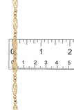 18k Yellow Gold Handmade European Chain Necklace Jewelry (#J7358)